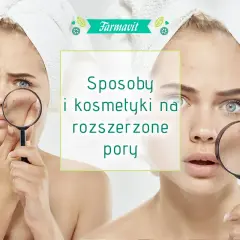 Dwie kobiety z ręcznikami na głowach badają swoje twarze przez szkło powiększające, szukając odpowiedzi, jak pozbyć się porów.