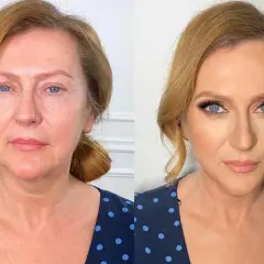 Przed i po: subtelny makijaż dla starszych pań. Galeria metamorfozy podkreślającej naturalne piękno.