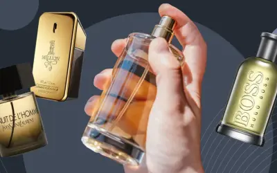 Kolekcja najdroższych perfum męskich: Paco Rabanne 1 Million, Yves Saint Laurent La Nuit de L'Homme i Hugo Boss.