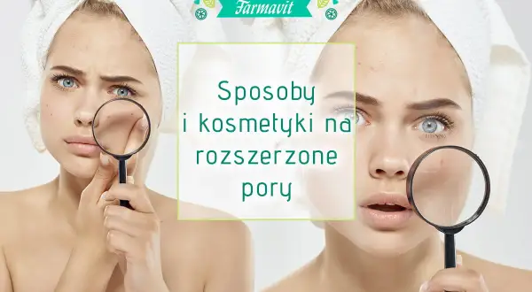 Dwie kobiety z ręcznikami na głowach badają swoje twarze przez szkło powiększające, szukając odpowiedzi, jak pozbyć się porów.